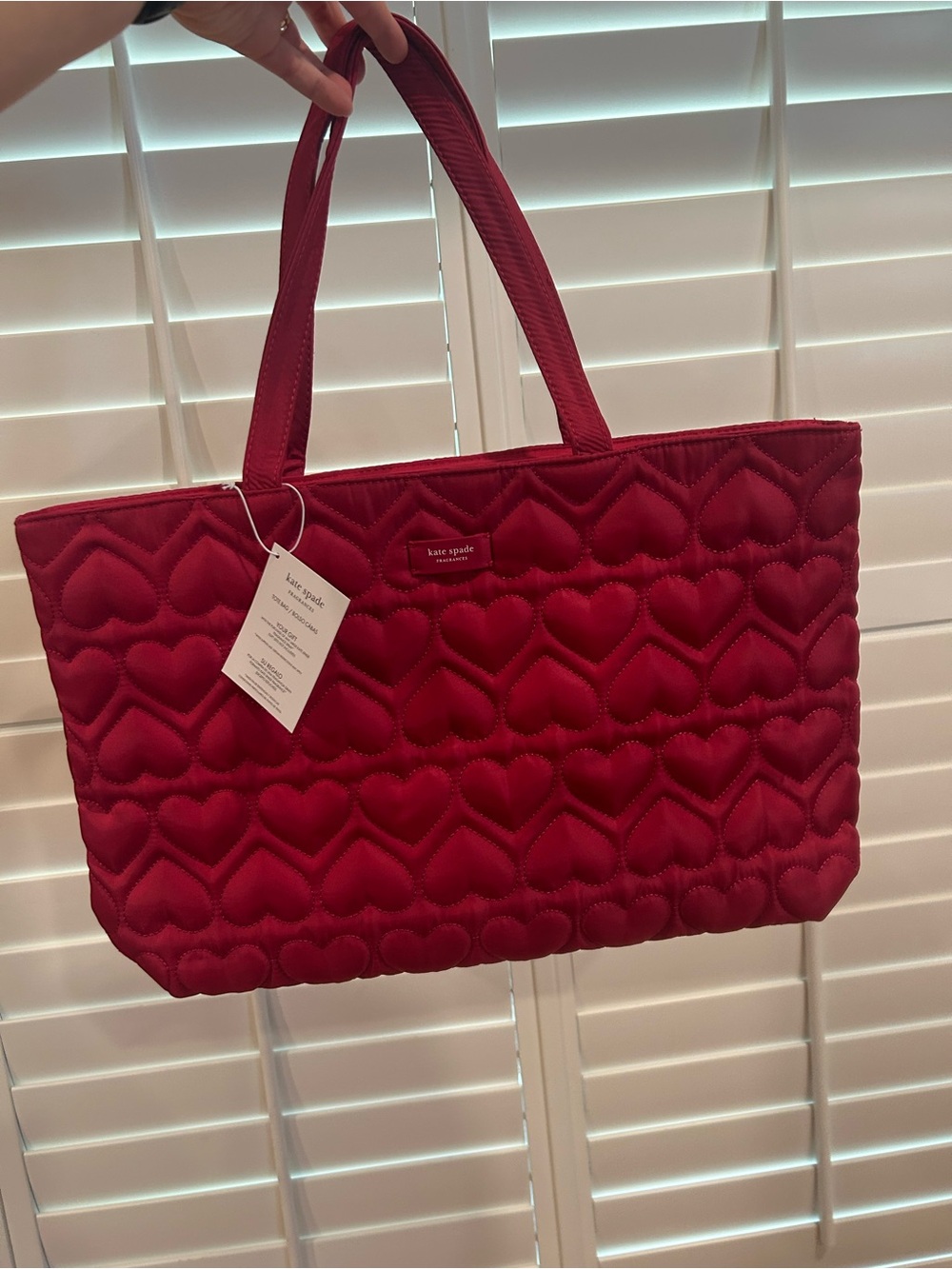 NWT Kate Spade New York Quilted Heart Tote Bag in Magenta